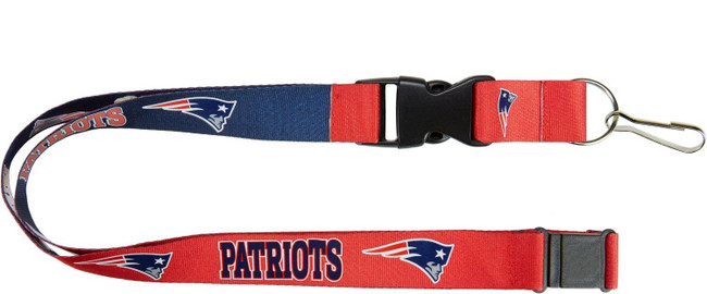 NFL New England Patriots Reversible Lanyard Keychain ID Holder NFL Fan Accessory