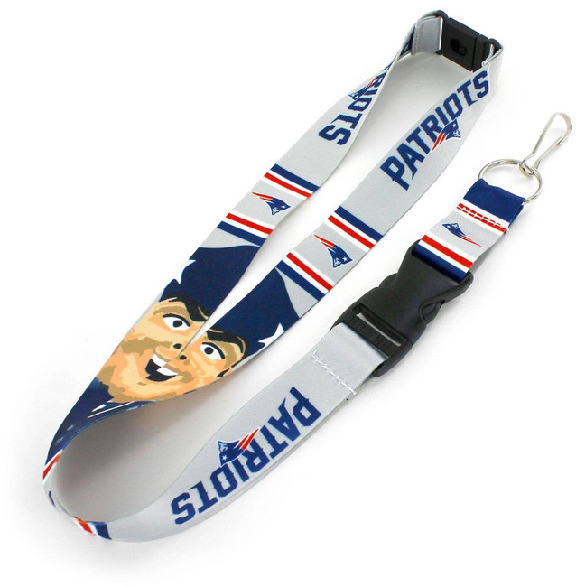 NFL New England Patriots Mascot Lanyard Keychain ID Holder NFL Fan Accessory