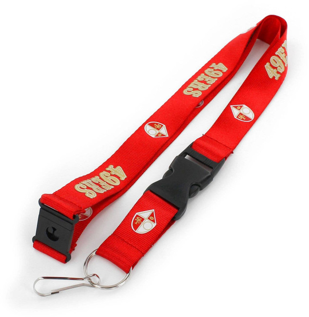 NFL San Francisco 49ers Throwback Lanyard Keychain ID Holder NFL Fan Accessory