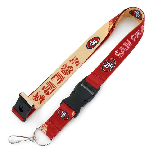 NFL San Francisco 49ers Crossfade Lanyard Keychain ID Holder NFL Fan Accessory