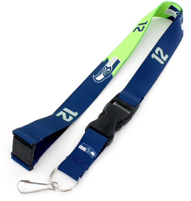 NFL Seattle Seahawks Slogan Lanyard Keychain ID Holder NFL Fan Accessory