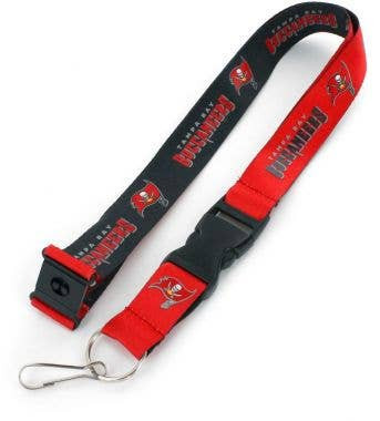 NFL Tampa Bay Buccaneers Reversible Lanyard Keychain ID Holder NFL Fan Accessory