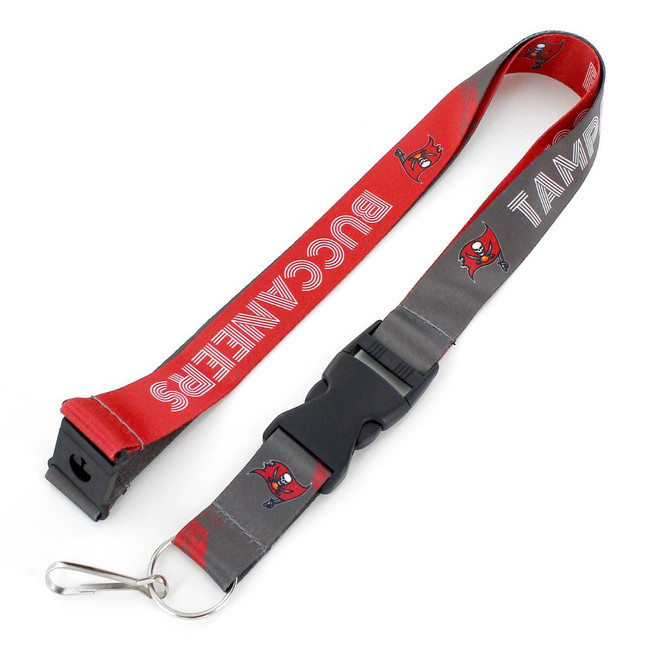 NFL Tampa Bay Buccaneers Crossfade Lanyard Keychain ID Holder NFL Fan Accessory
