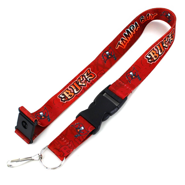 NFL Tampa Bay Buccaneers Graffiti Lanyard Keychain ID Holder NFL Fan Accessory