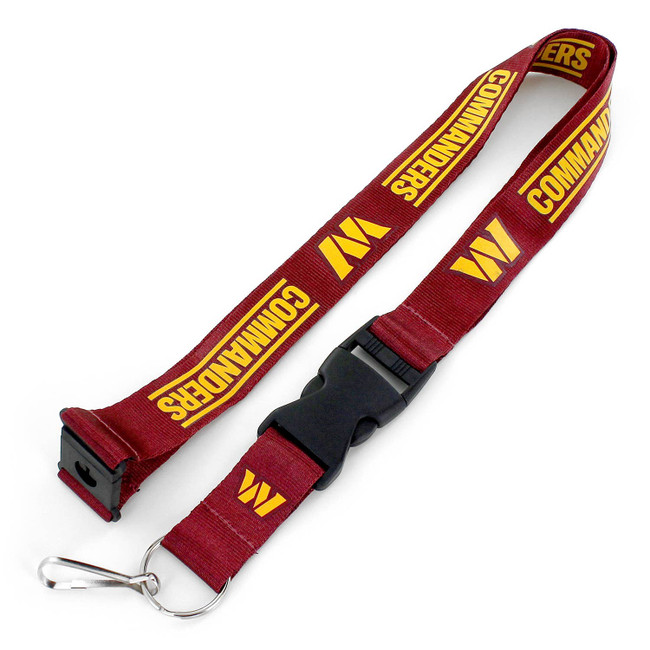 NFL Washington Commanders Team Lanyard Keychain ID Holder NFL Fan Accessory, Red