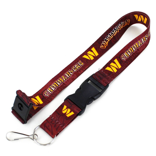 NFL Washington Commanders Graffiti Lanyard Keychain ID Holder NFL Fan Accessory