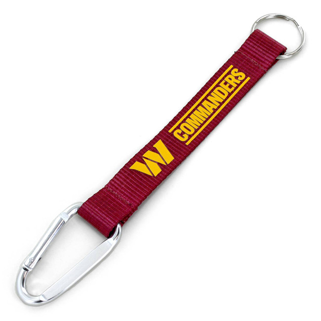 NFL Washington Commanders Carabiner Lanyard Keychain ID Holder NFL Fan Accessory Keychain