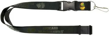 NHL Chicago Blackhawks Black on Black Lanyard Keychain ID Holder NHL Fan Accessory