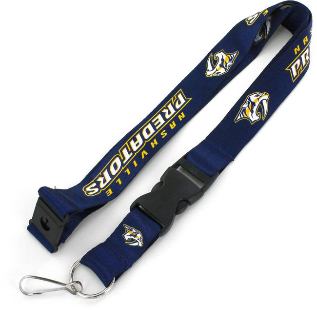 NHL Nashville Predators Team Lanyard Keychain ID Holder NHL Fan Accessory, Blue