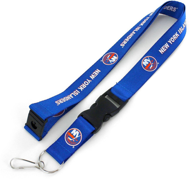 NHL New York Islanders Team Lanyard Keychain ID Holder NHL Fan Accessory, Blue