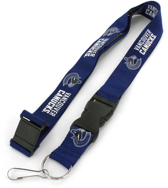 NHL Vancouver Canucks Team Lanyard Keychain ID Holder NHL Fan Accessory, Blue