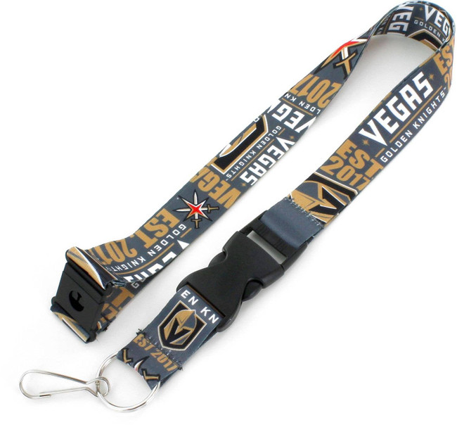 NHL Vegas Golden Knights Dynamic Lanyard Keychain ID Holder NHL Fan Accessory