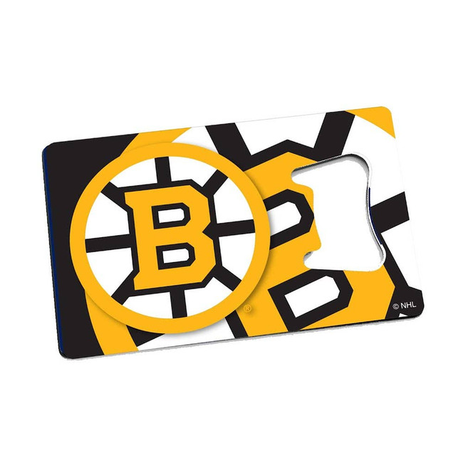 NHL Boston Bruins Credit Card Bottle Opener Magnet