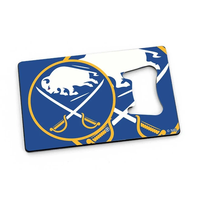 NHL Buffalo Sabres Credit Card Bottle Opener Magnet
