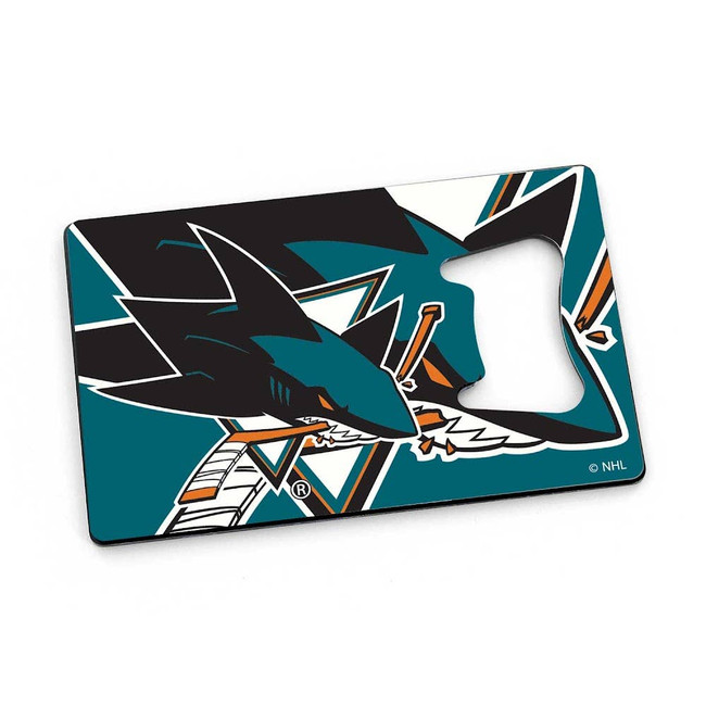 NHL San Jose Sharks Credit Card Bottle Opener Magnet