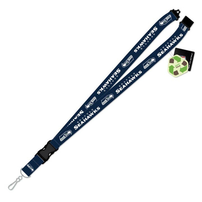 Seattle Seahawks Team Logo Lanyard Keychain ID Holder NFL Fan Accessory