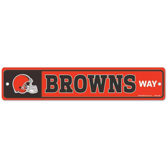 Cleveland Browns Street / Zone Sign 3.75" X 19"