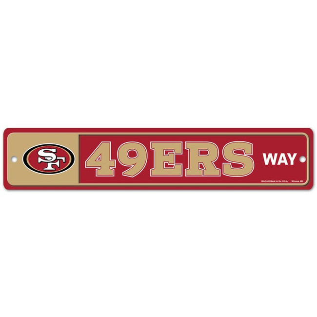 San Francisco 49ers Street / Zone Sign 3.75" X 19"