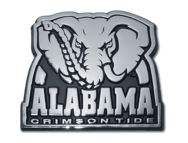 Alabama Crimson Tide Auto Emblem - Silver