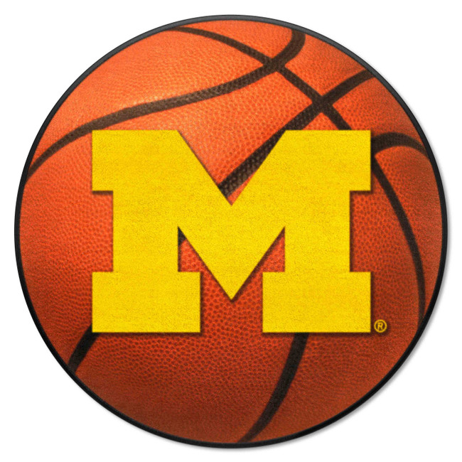 Michigan Wolverines Basketball Rug - 27in. Diameter A