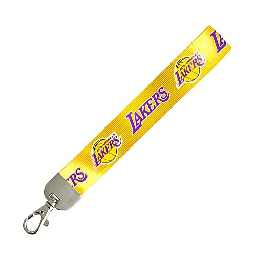 Los Angeles Lanyard Keychain ID Holder NBA Fan Accessorys Wristlet Gold Classic