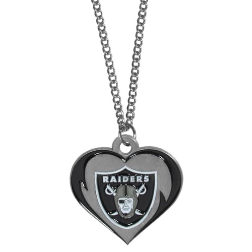 Las Vegas Raiders Heart Necklace