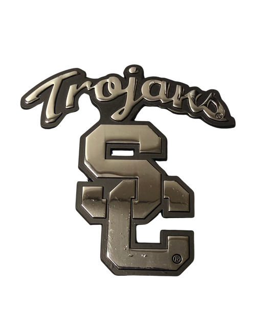 USC Trojans 3D Chrome Metal Emblem Primary Logo
