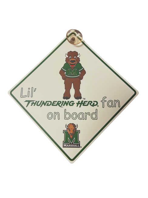 Marshall Thundering Herd Lil Fan On Board Sign