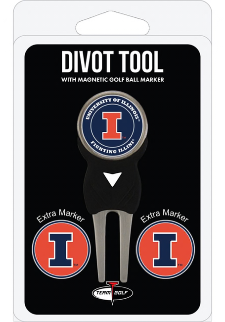 Illinois Fighting Illini Divot Tool Pack With 3 Golf Ball Markers