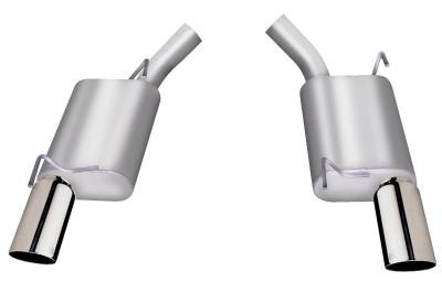 Gibson Exhaust 2005–2010 Ford Mustang GT 4.6L & 2007–2010 Ford Mustang Shelby GT500 5.4L Axle-Back Performance Exhaust – Dual Stainless – 619001