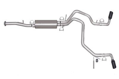 Gibson Cat-Back Exhaust for 2007–2014 Chevy Suburban / GMC Yukon XL / Chevy Avalanche 1500 5.3L & 2007–2010 Chevy Avalanche 6.0L – Dual Extreme Black (65572B)