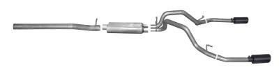 Gibson Cat-Back Performance Exhaust for 2014–2018 Chevy Silverado 1500 / GMC Sierra 1500 6.2L – Dual Split Black (65673B)