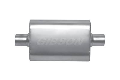Gibson MWA Stainless Steel Muffler 2.50" Center / 2.50" Center 14" Oval Body BM0107