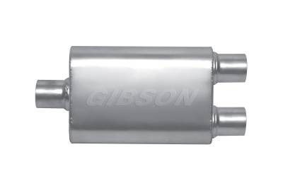 Gibson MWA Stainless Steel Muffler 3.00" Center / 3.00" Dual 14" Oval Body BM0110