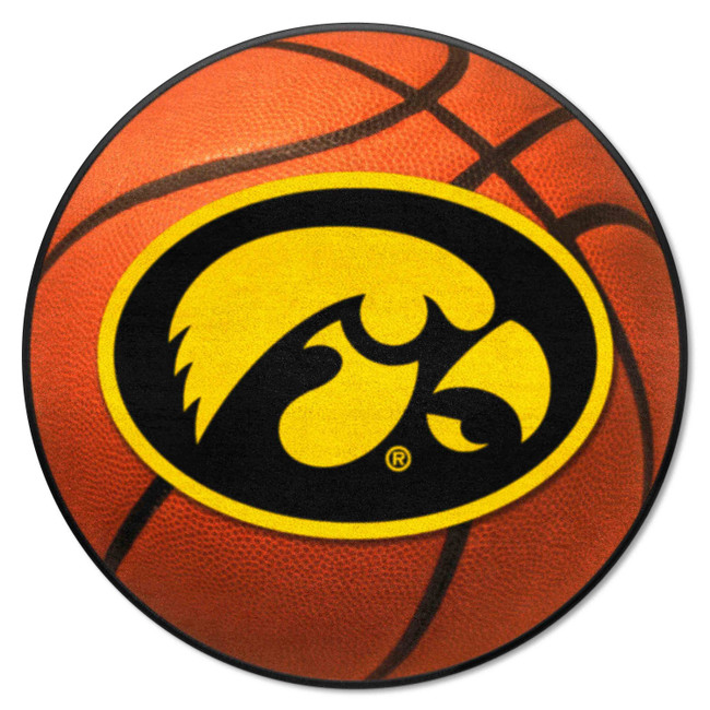Iowa Hawkeyes Basketball Rug - 27in. Diameter A