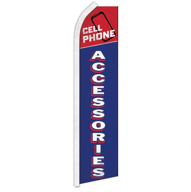 Cell Phone Accessories (Red & Blue) Super Flag