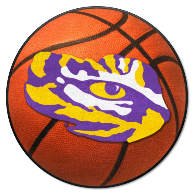 LSU Tigers Basketball Rug - 27in. Diameter A