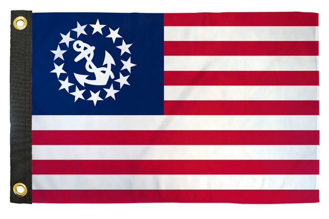 Yacht Ensign 12x18 Inch Boat & Off-Road Whip Flag – Nautical Flag for UTV, SXS, Dune Buggy & Marine Use