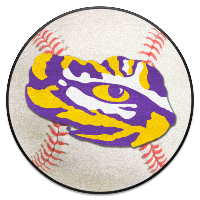 LSU Tigers Baseball Rug - 27in. Diameter A