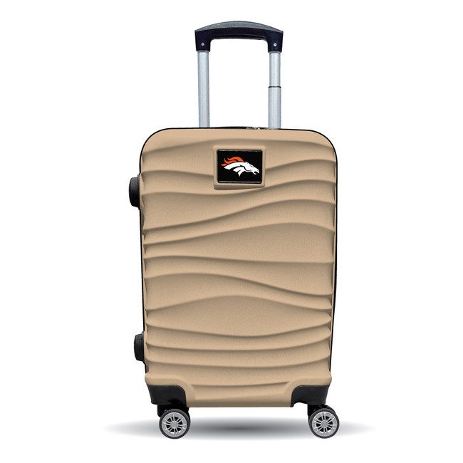 Denver Broncos Color Blitz 21-Inch Hard-Shell Carry-On Spinner Luggage with TSA Lock - Tan
