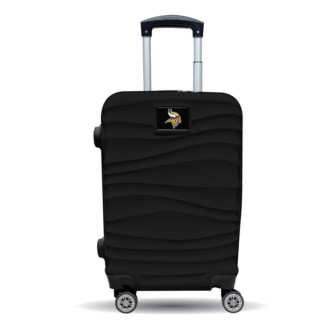 Minnesota Vikings Color Blitz 21-Inch Hard-Shell Carry-On Spinner Luggage with TSA Lock - Black