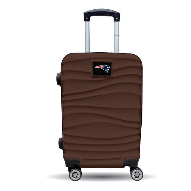 New England Patriots Color Blitz 21-Inch Hard-Shell Carry-On Spinner Luggage with TSA Lock - Brown
