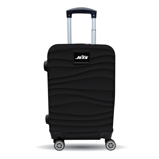 New York Jets Color Blitz 21-Inch Hard-Shell Carry-On Spinner Luggage with TSA Lock - Black