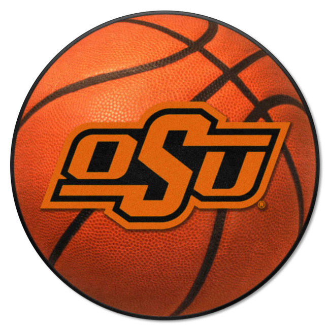 Oklahoma State Cowboys Basketball Rug - 27in. Diameter A