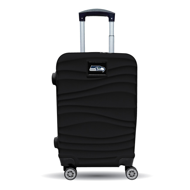 Seattle Seahawks Color Blitz 21-Inch Hard-Shell Carry-On Spinner Luggage with TSA Lock - Black