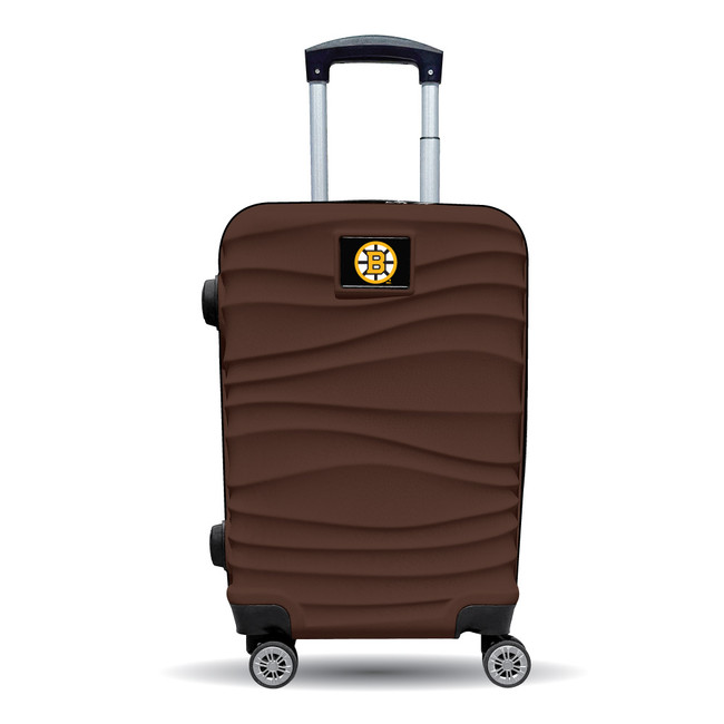Boston Bruins Color Blitz 21-Inch Hard-Shell Carry-On Spinner Luggage with TSA Lock - Brown