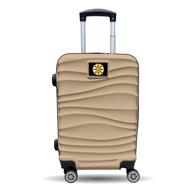 Boston Bruins Color Blitz 21-Inch Hard-Shell Carry-On Spinner Luggage with TSA Lock - Tan
