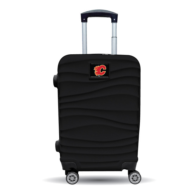 Calgary Flames Color Blitz 21-Inch Hard-Shell Carry-On Spinner Luggage with TSA Lock - Black