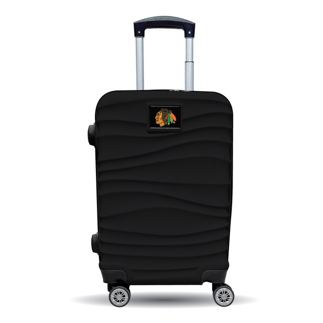 Chicago Blackhawks Color Blitz 21-Inch Hard-Shell Carry-On Spinner Luggage with TSA Lock - Black