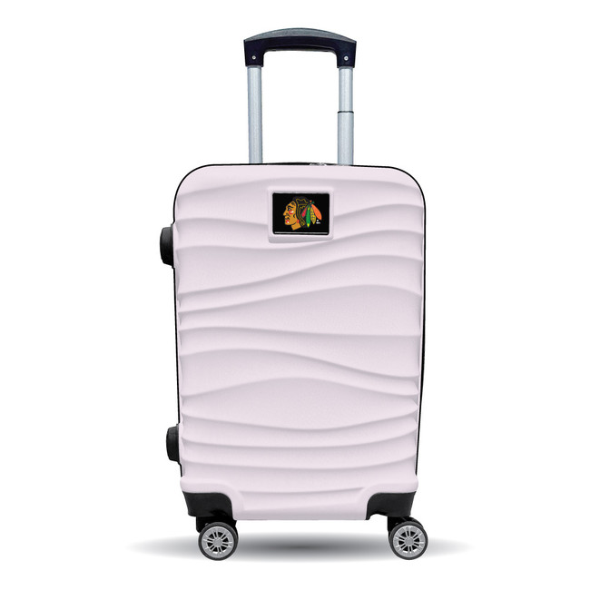 Chicago Blackhawks Color Blitz 21-Inch Hard-Shell Carry-On Spinner Luggage with TSA Lock - Pink